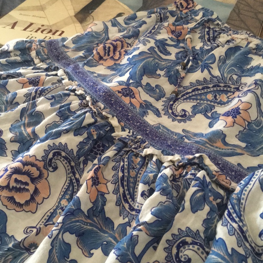 Spell Paisley Blue Skirt
